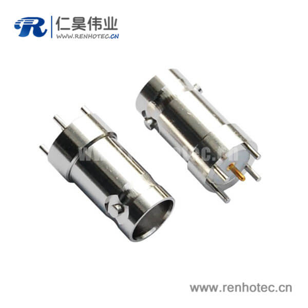 EB-001-0022 BNC射频同轴pcb接插件直式锌合金母头