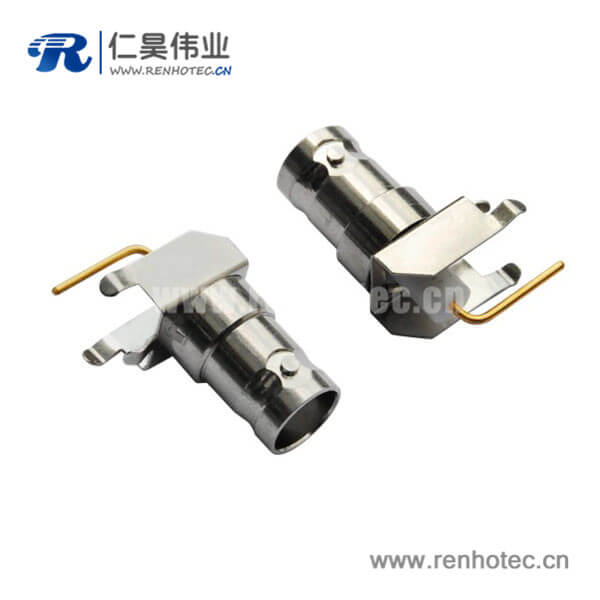 EB-001-0028 bnc射频同轴接插件弯式母头PCB板端