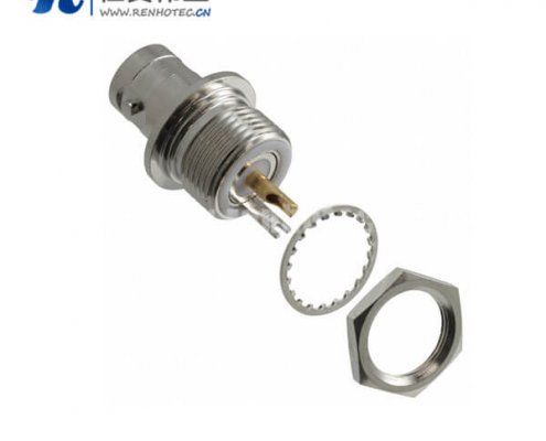 BNC直式穿墙锌合金射频同轴接插件母头