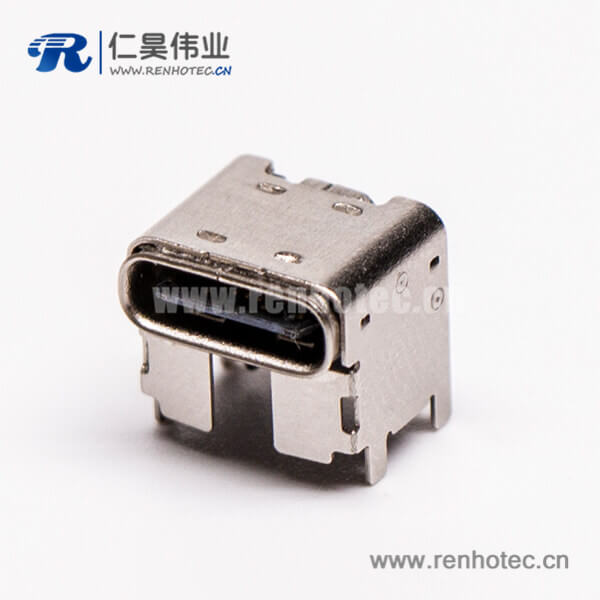 10 type c弯头母头单排垫高型SMT接板插板