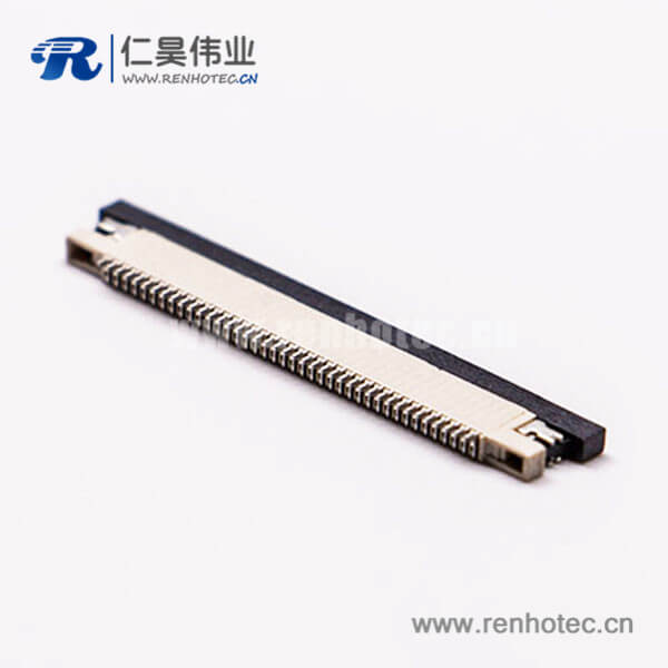 10 fpc软排线插座焊接40针0.5mm后掀盖式下接触1.2H