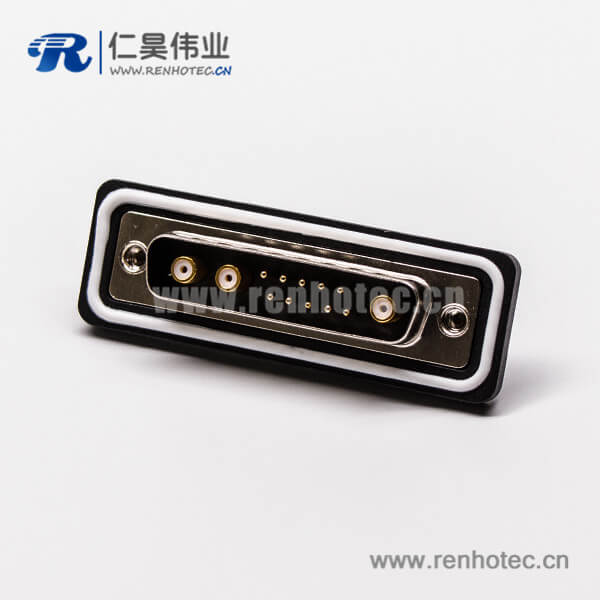12 ip67 d-sub接插件公头直式车针同轴焊线