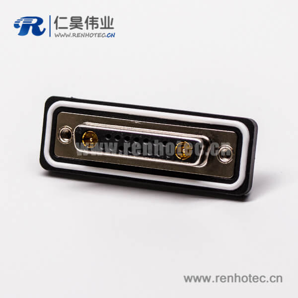 14 防水db头17w2母头直式大电流接插件焊接