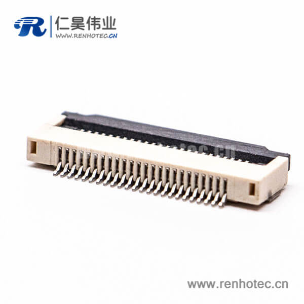 2 fpc插座0.5PH前掀盖式24pin下接触2.0H