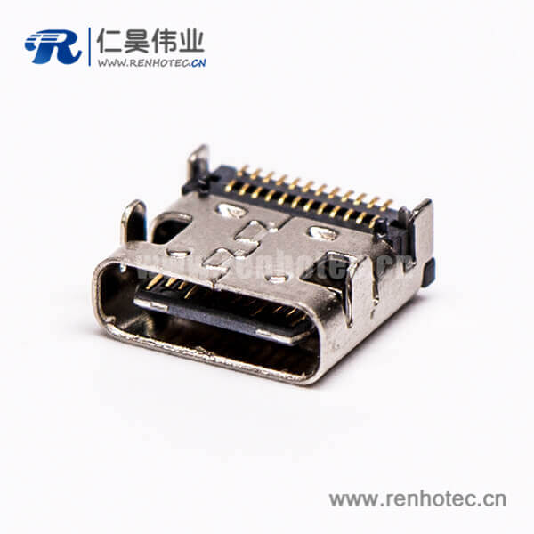 5 type-c 母座接插件USB3.0SMT贴板弯式