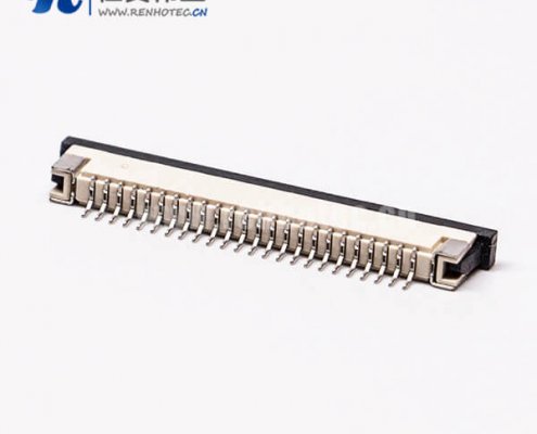 1.0mm间距 fpc座直式焊接抽屉式下接触接插件2.5H
