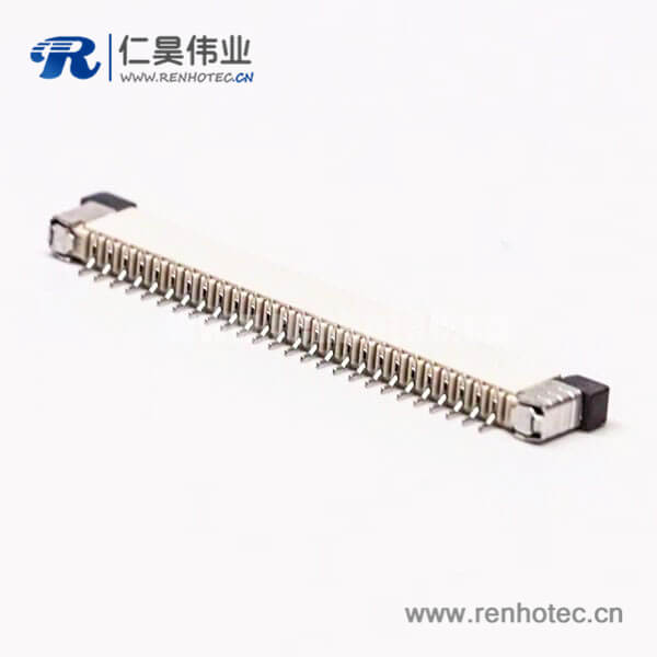 6 ffc/fpc扁平软排线插座封装1.0PH抽屉式上接2.0H