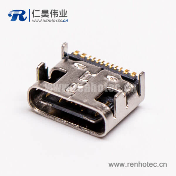 8 type-c母座usb3.0弯式SMT贴板接PCB