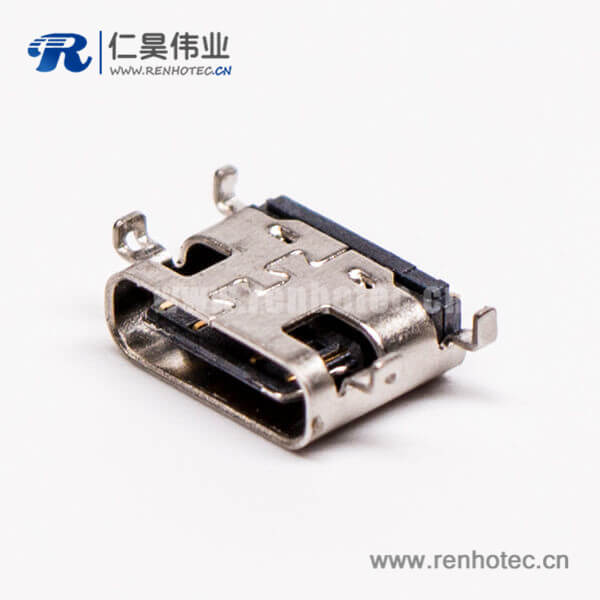 9 type c母座封装弯式单排沉板式usb3.0接插件
