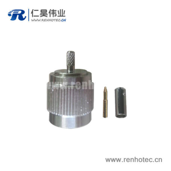 DOSIN-802-1003 tnc公头接线RG316D直式压接RF射频同轴接插件