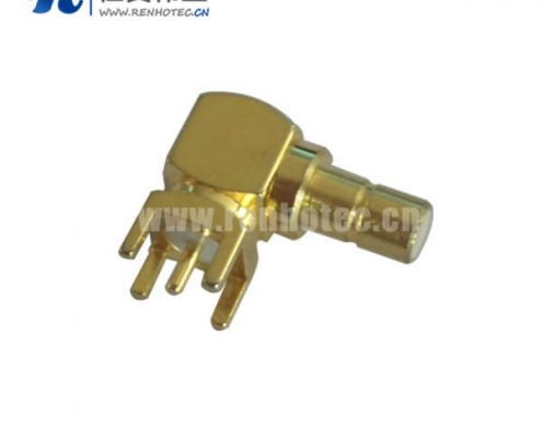 smb弯插母头针形引脚5脚接PCB板接插件