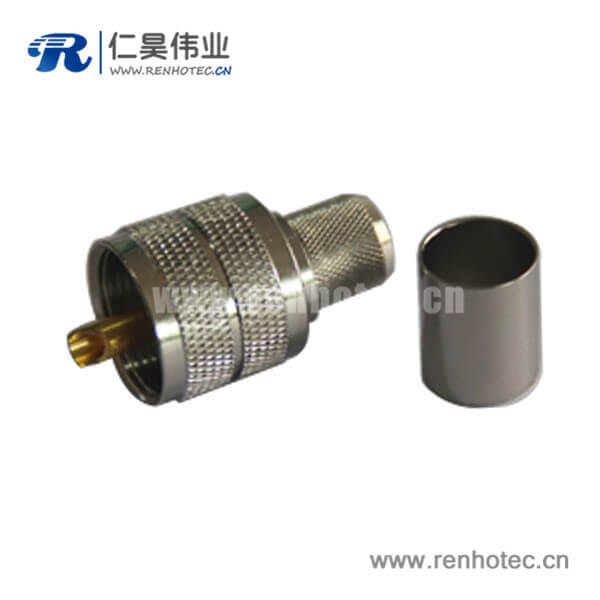 uhf直式压接接插件公头同轴电缆rg58 LMR300