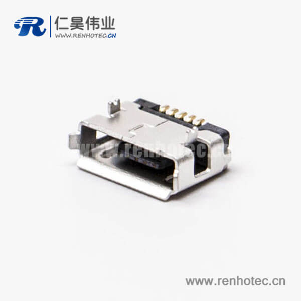 KY-MICRO-05T30 手机micro usb接口母头5针SMT B型四脚DIP 7.15