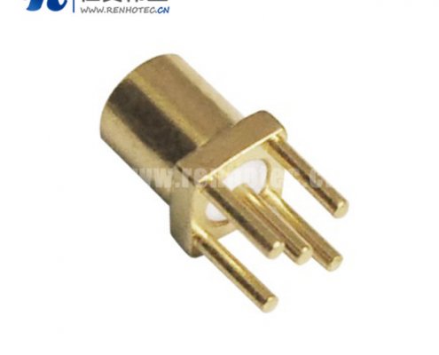 MCX接插件射频同轴直插式母头PCB板端