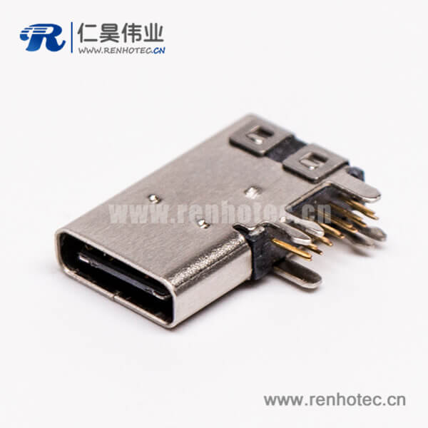 12 接插件 type-C母头弯式侧插式usb3.0接插件