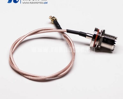 UHF接头直式穿墙式防水母头转MCX直公头组装线材