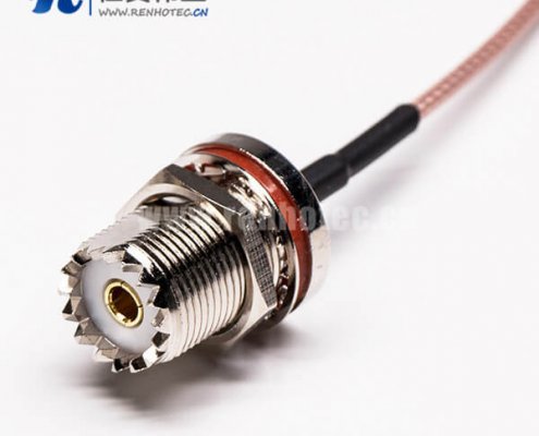 UHF接头直式穿墙式防水母头转MCX直公头组装线材