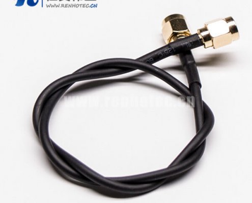 SMA公转SMA公头直式180度黑色同轴线组装线材
