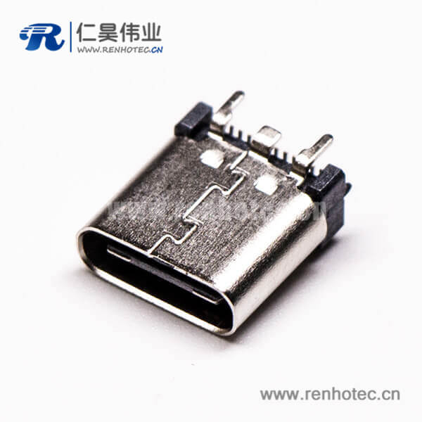 2 Type C USB3.1直立式180度母头贴板式接PCB板