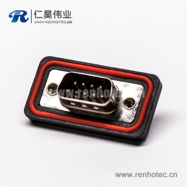 20 db9防水接头IP67公头双排车针接线焊接