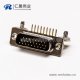 db26三排公头弯式金属支架铆锁插孔接PCB板式高密度接插件