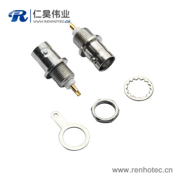 EB-001-0066 直式穿墙BNC射频同轴接插件母头电缆