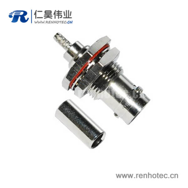 EB-001-0068 压接型BNC电接插件防水直式穿墙射频同轴接线