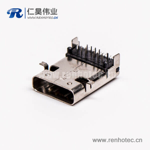 KY-UC-F006 type c母座插板弯式四脚usb3.0接插件