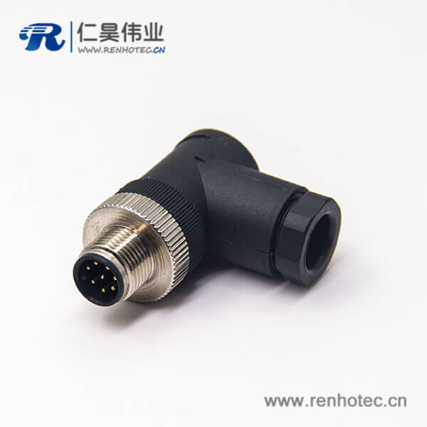 m12 传感器接线插头弯式公头组装式接线 m12 传感器接线插头弯式公头组装式接线