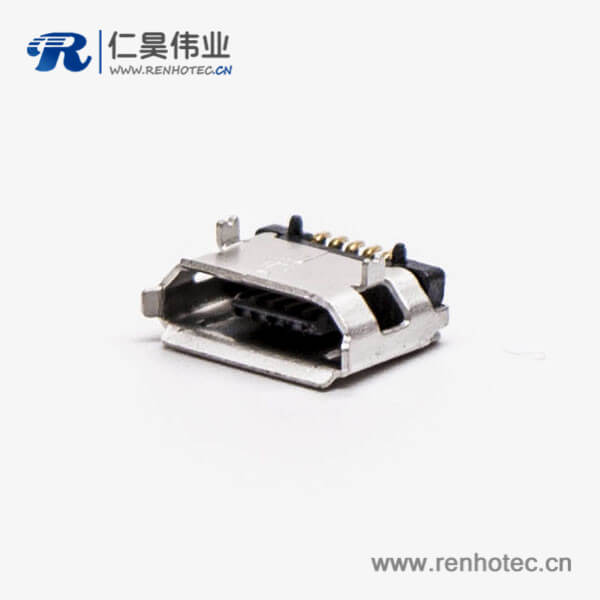 micro usb接口母座5pinB型插板直式SMT脚间距5.65 micro usb接口母座5pinB型插板直式SMT脚间距5.65