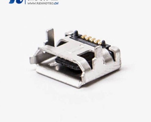 micro usb接口手机5pinB型SMT两脚DIP 7.15