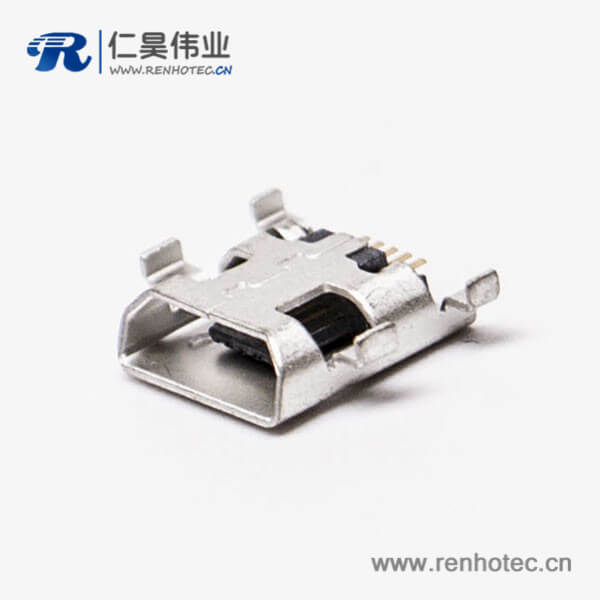 micro接口 usb母座5针SMT沉板H1.60 B型四脚DIP7.15 micro接口 usb母座5针SMT沉板H1.60 B型四脚DIP7.15