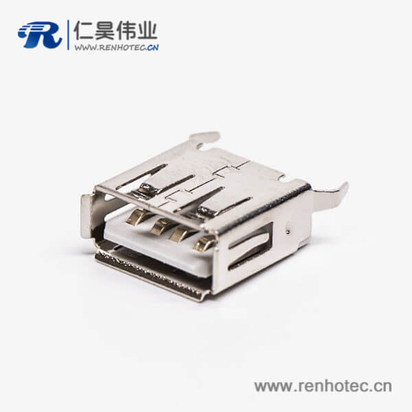 usb/a母座直插接PCB板白色胶芯弯脚 usb/a母座直插接PCB板白色胶芯弯脚