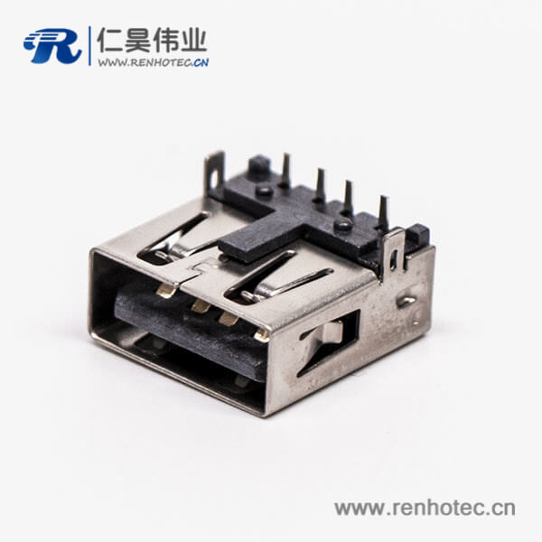 type-a usb母座弯式两脚插板带定位柱接板 type-a usb母座弯式两脚插板带定位柱接板