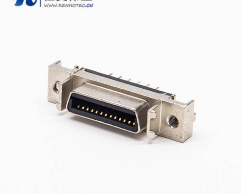 SCSI接插件26pin直式母头穿孔式接PCB板