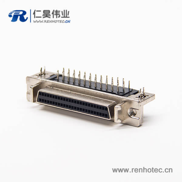 scsi50p接插件弯式90度母头插PCB板 scsi50p接插件弯式90度母头插PCB板