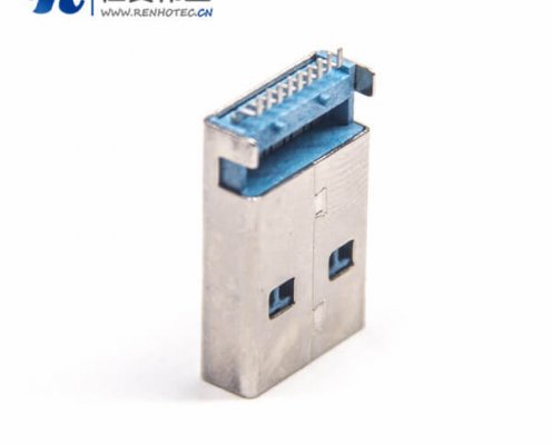 usb3.0长体公座90度接PCB