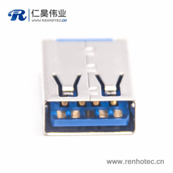 usb母座3.0不带卷边蓝胶1U’13.5mmLCP usb母座3.0不带卷边蓝胶1U'13.5mmLCP