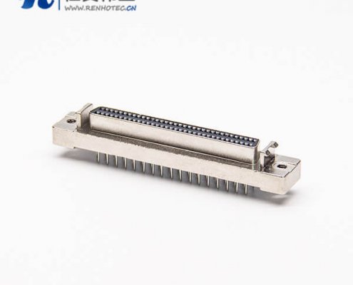 scsi68芯接插件直式180度母头插PCB板