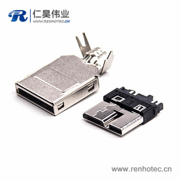3.0 micro usb接插件公头焊线 9p三件套 3.0 micro usb接插件公头焊线 9p三件套