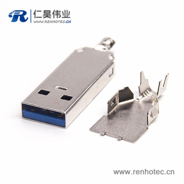 USB 3.0 A公沉板有柱1U” 锡胶 SMT 1.95 L 18.7 USB 3.0 A公沉板有柱1U'' 锡胶 SMT 1.95 L 18.7