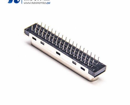 SCSI接插件 68PIN直式HPDB母头插板PCB板安装