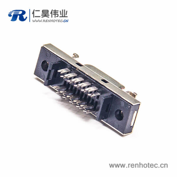 SCSI板对板接插件HPCN直式14芯刺破式面板安装母头插座 SCSI板对板接插件HPCN直式14芯刺破式面板安装母头插座