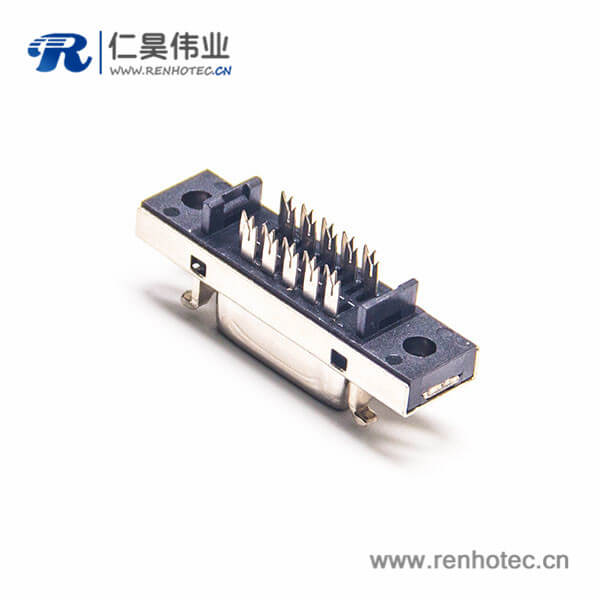 SCSI板对板接插件HPCN直式14芯刺破式面板安装母头插座 SCSI板对板接插件HPCN直式14芯刺破式面板安装母头插座