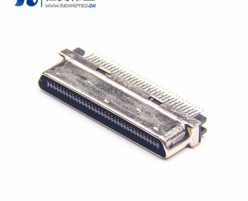 SCSI接口68针VHDCI公头直式夹板式PCB板安装接插件