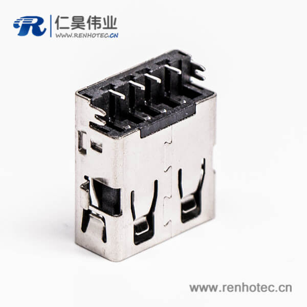 2.0USB插口母座弯头反向四脚插板 2.0USB插口母座弯头反向四脚插板