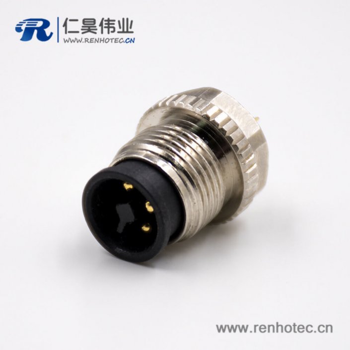 T型M12组装接头4芯公头直式不带屏蔽接线焊线式传感器接插件 T型M12组装接头4芯公头直式不带屏蔽接线焊线式传感器接插件