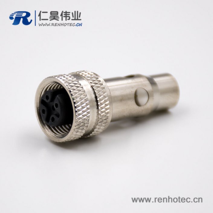 M125针母头A扣直式接线焊接式带屏蔽组装接头接插件 M125针母头A扣直式接线焊接式带屏蔽组装接头接插件