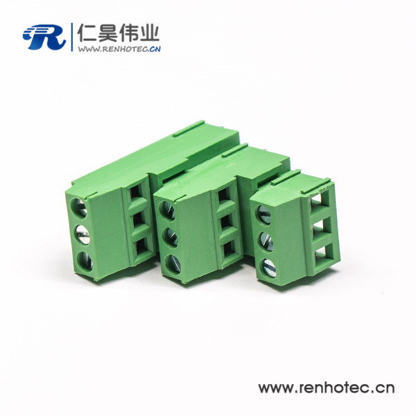 PCB接线端子 9芯带9个螺钉绿色3排的绿色端子接线