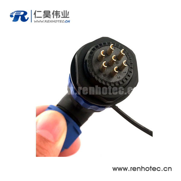 IP68防水航空插头插座 9芯公插头母插座SP29 IP68防水航空插头插座 9芯公插头母插座SP29